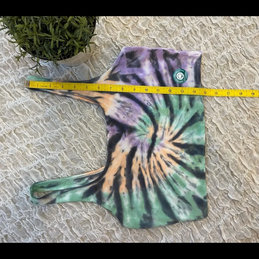 Aeropostale Tie Dye Crop Tank Top Cropped Shirt Cotton Cami Soft Layering Tee - Picture 6 of 7